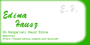 edina hausz business card